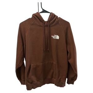 The NORTH FACE WOMENS BROWN PULLOVER HOODIE SIZE L